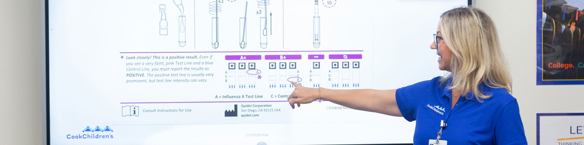 A nurse teaching school nurses