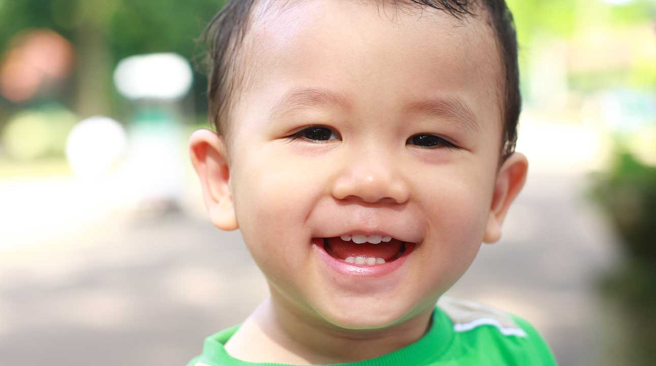 Young boy smiling