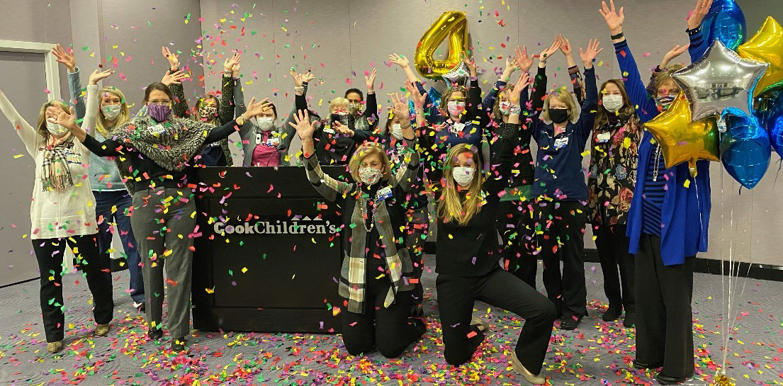 Celebration with confetti