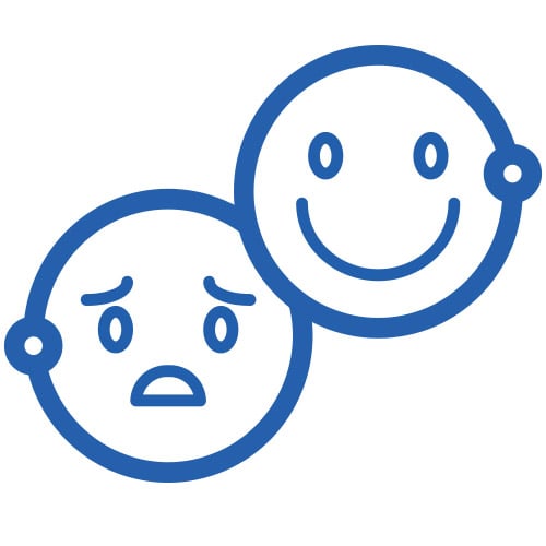icon happy sad faces