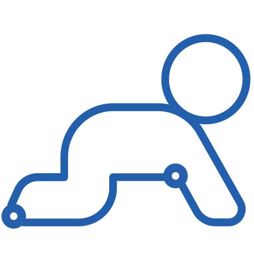 icon child crawling