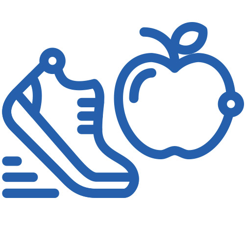 icon shoe and fruit