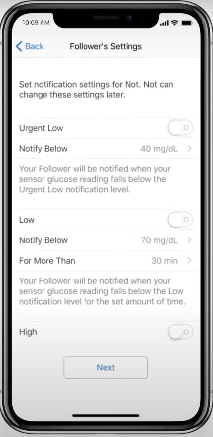Dexcom screenshot
