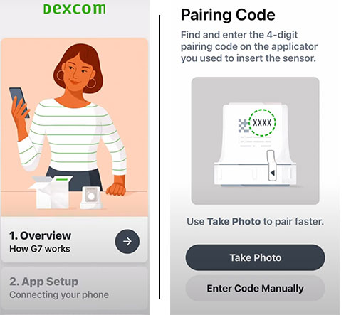 Dexcom screenshot (pairing)