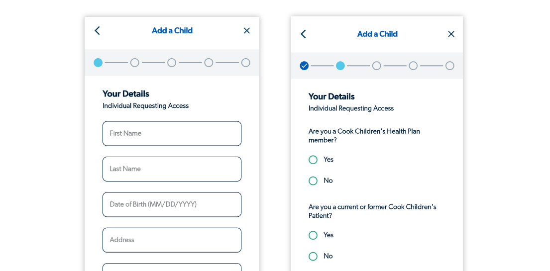 Image of requestor information fields